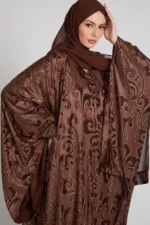 Luxury Arabian Dusk Embellished Open Abaya - Limited Edition - Image 3