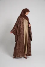 Luxury Arabian Dusk Embellished Open Abaya - Limited Edition - Image 2